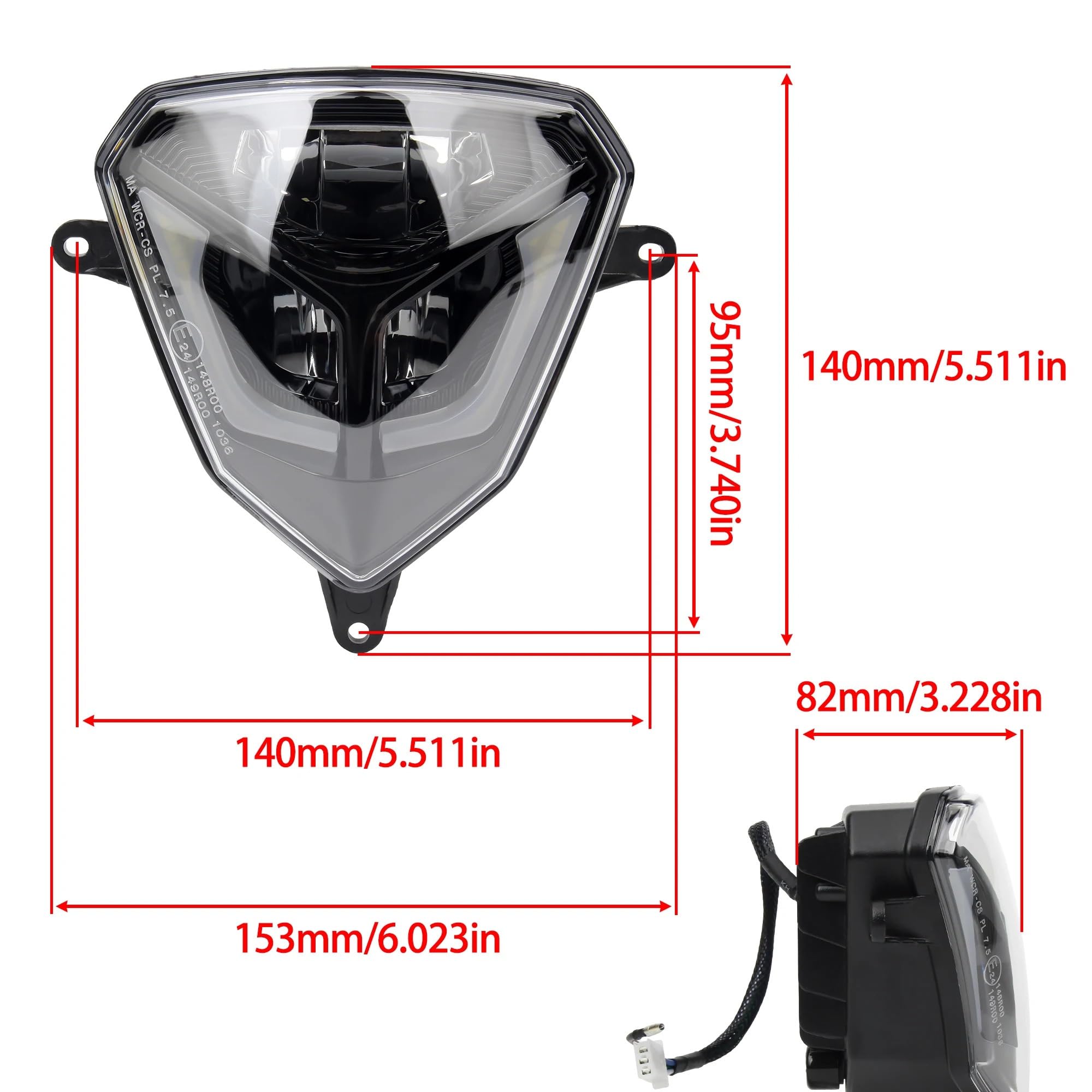 Dirt Bike Reflektor Do Bety 125 250 300 350 2020-2024