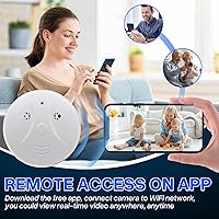 Vista 3 de Detector de humo Cámara oculta 1080P WiFi Cámaras inalámbricas Cámara pequeña con detección de movimiento y visión nocturna, cámara espía