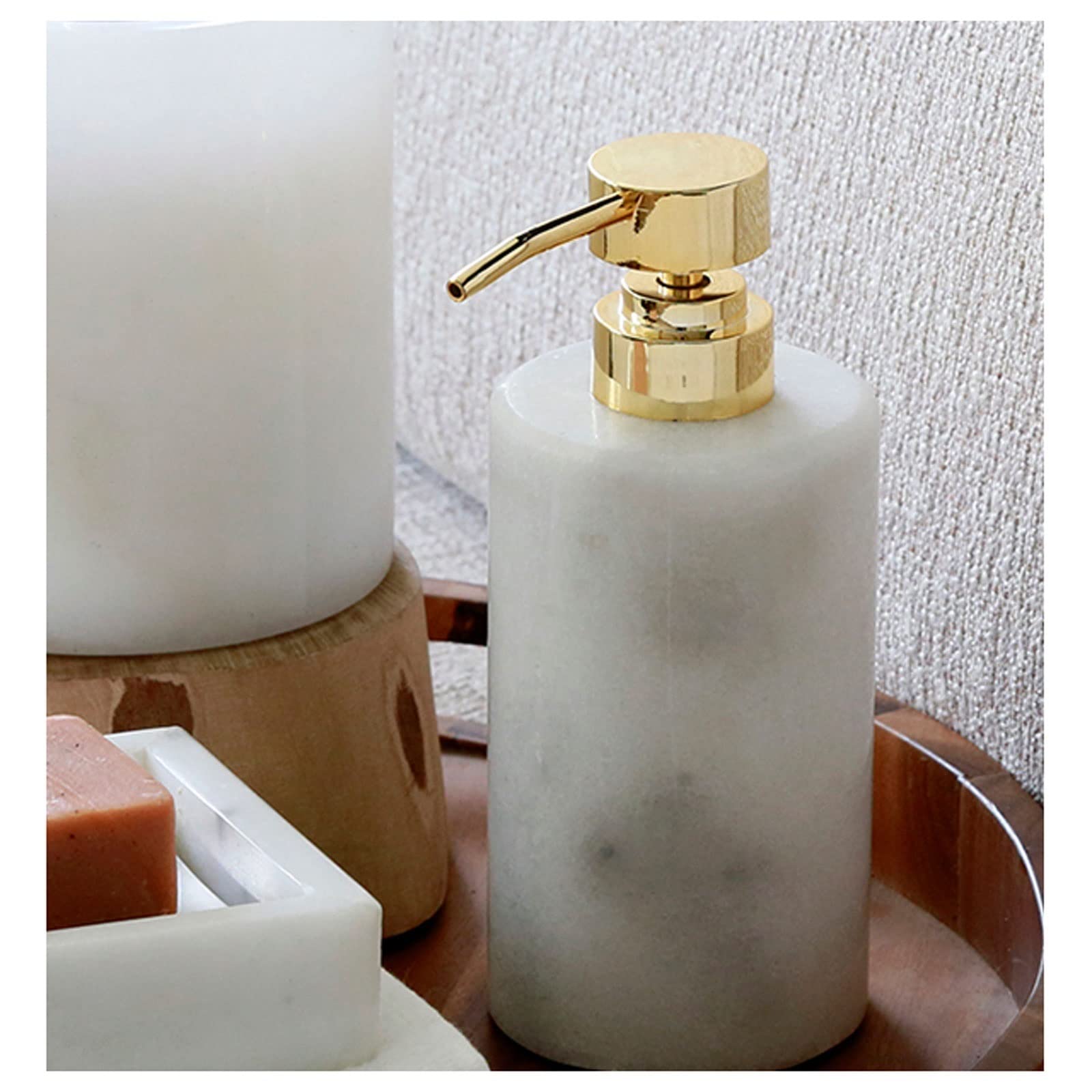 Contenitore erogatore liquido Distributore di sapone in ceramica Distributore di sapone ricaricabile Pompa per sapone da lavandino della cucina Utilizzato per shampoo, gel doccia, pompa per lozio