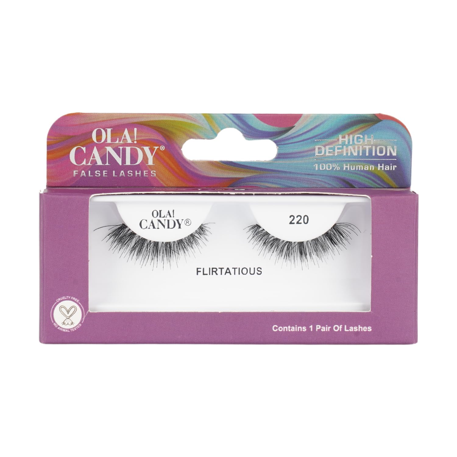 Ola! Candy False Eyelash FLIRTATIOUS – 100% Human Hair, Hi Definition, Lightweight, Reusable, Natural Look – 1 Pair-picture-34