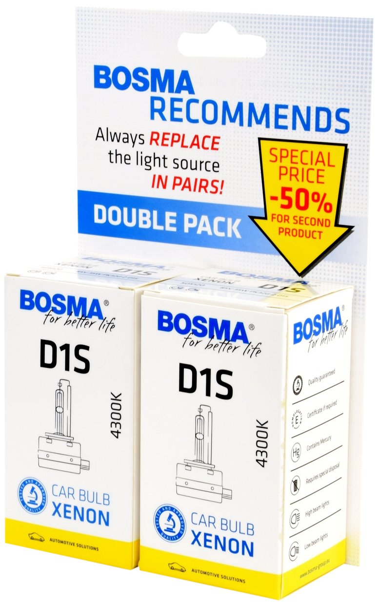 545120 Auto Bombilla Double Pack Xenon 85 V 35 W PK32d-2 de 2 D1S 4300 K
