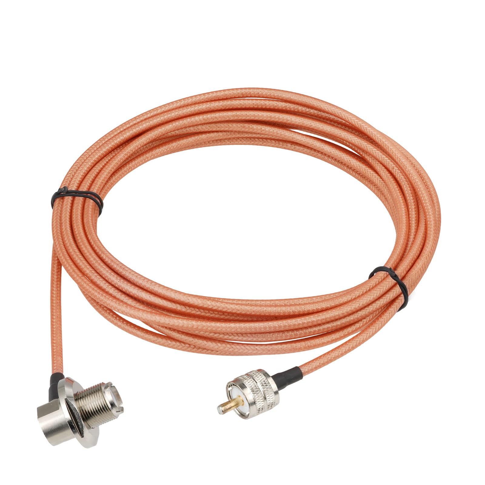 Bingfu Cavo Prolunga PL259 a SO239 UHF Maschio a Femmina RG400 50 Ohm 5 m | Cavo Coassiale a Bassa Perdita 50 Ohm, per Antenna Radio CB / VHF UHF / Amatori, Misuratore SWR, Analizzatore d'Antenna