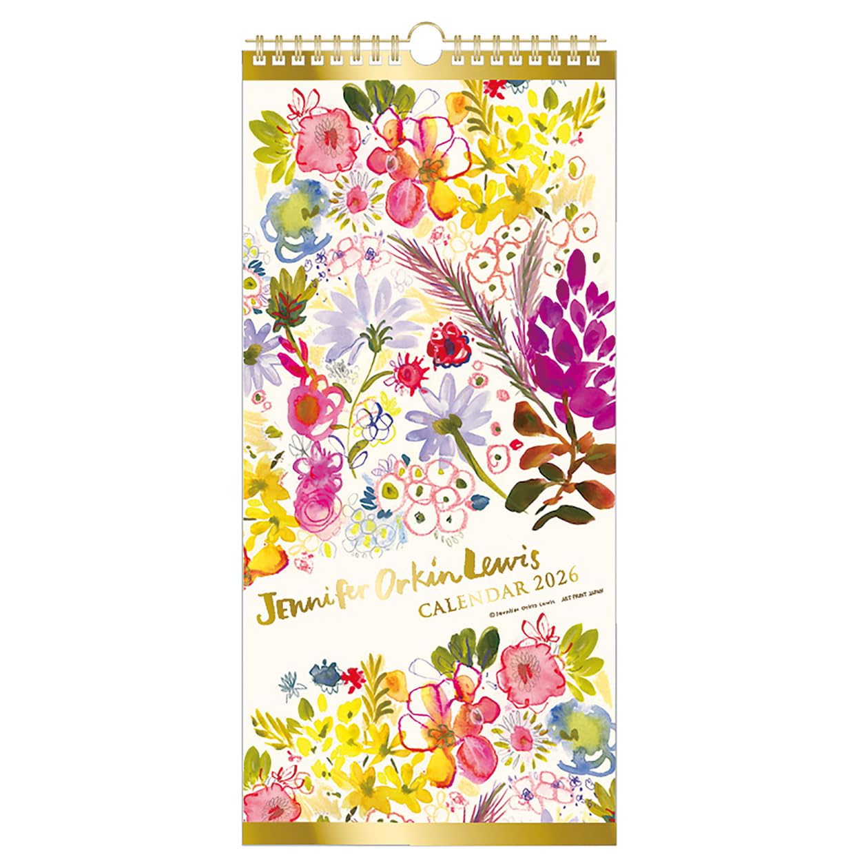 Amazon | 2026年カレンダー ゴールドアクセント壁掛け/ジェニファー