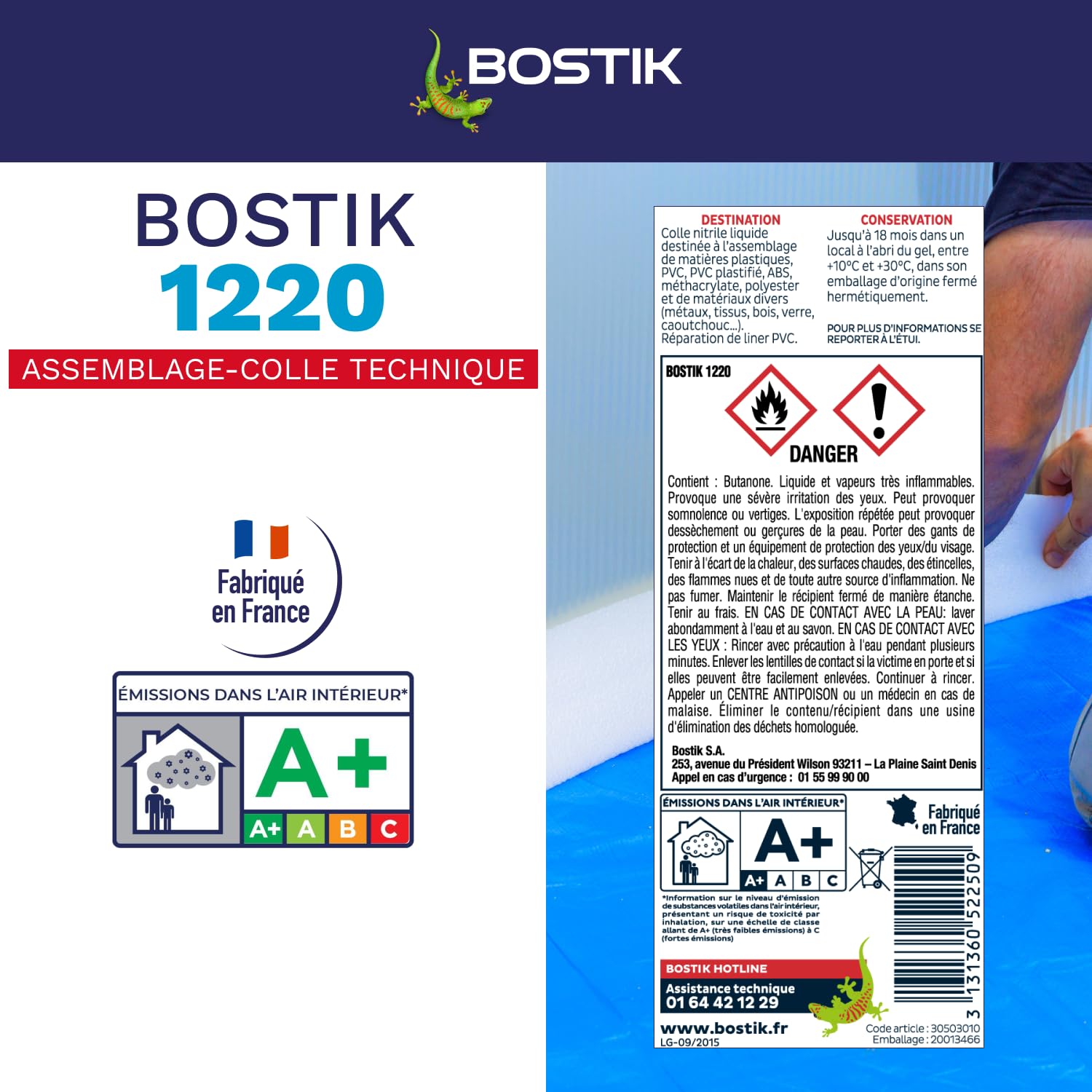 Nitrilkleber 1220 Bostik 1 l