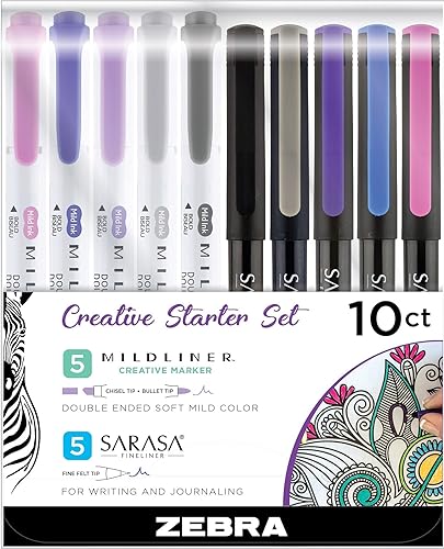 Zebra Pen Creative Starter Set - (caja de 48 paquetes, 480 unidades en total), púrpuragris