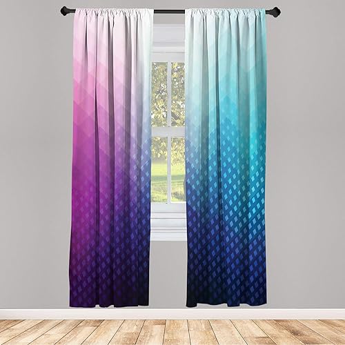 Ambesonne - Cortinas multicolor para ventana Ambesonne - Cortinas multicolor para ventana