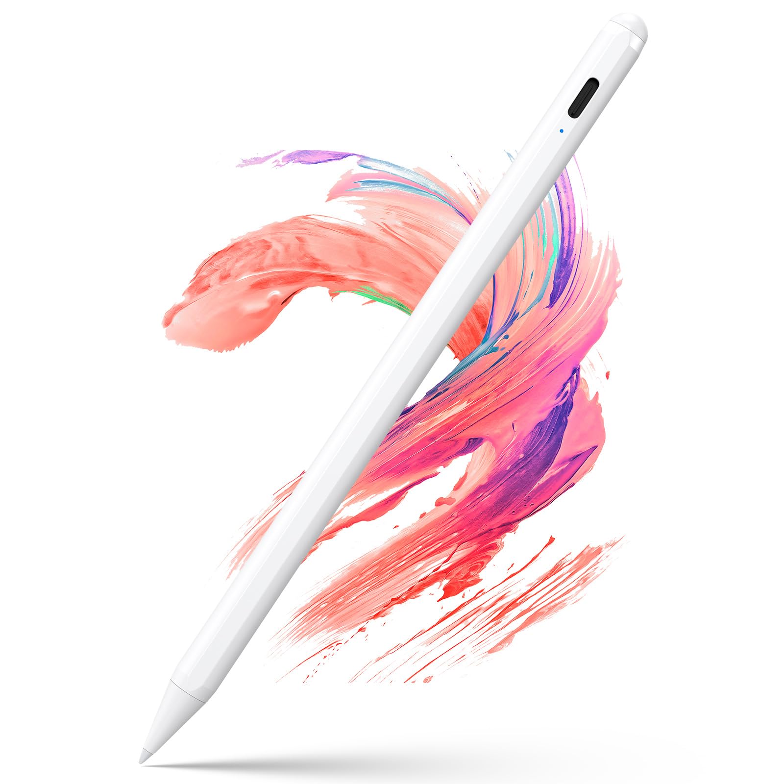 Topipop Stift für iPad (2018-2025), Ultraleicht Pencil für Apple mit Handflächenerkennung und hoher Präzision, mit Apple iPad 6.–10./A16.Generation, Pro 11"/12,9"/13", Air 3/4/5/M2/M3, Mini 5/6 (WH4)