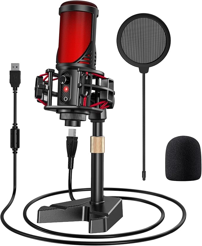 Amazon.co.jp JAMELO USB Microphone, Condenser Microphone, PC