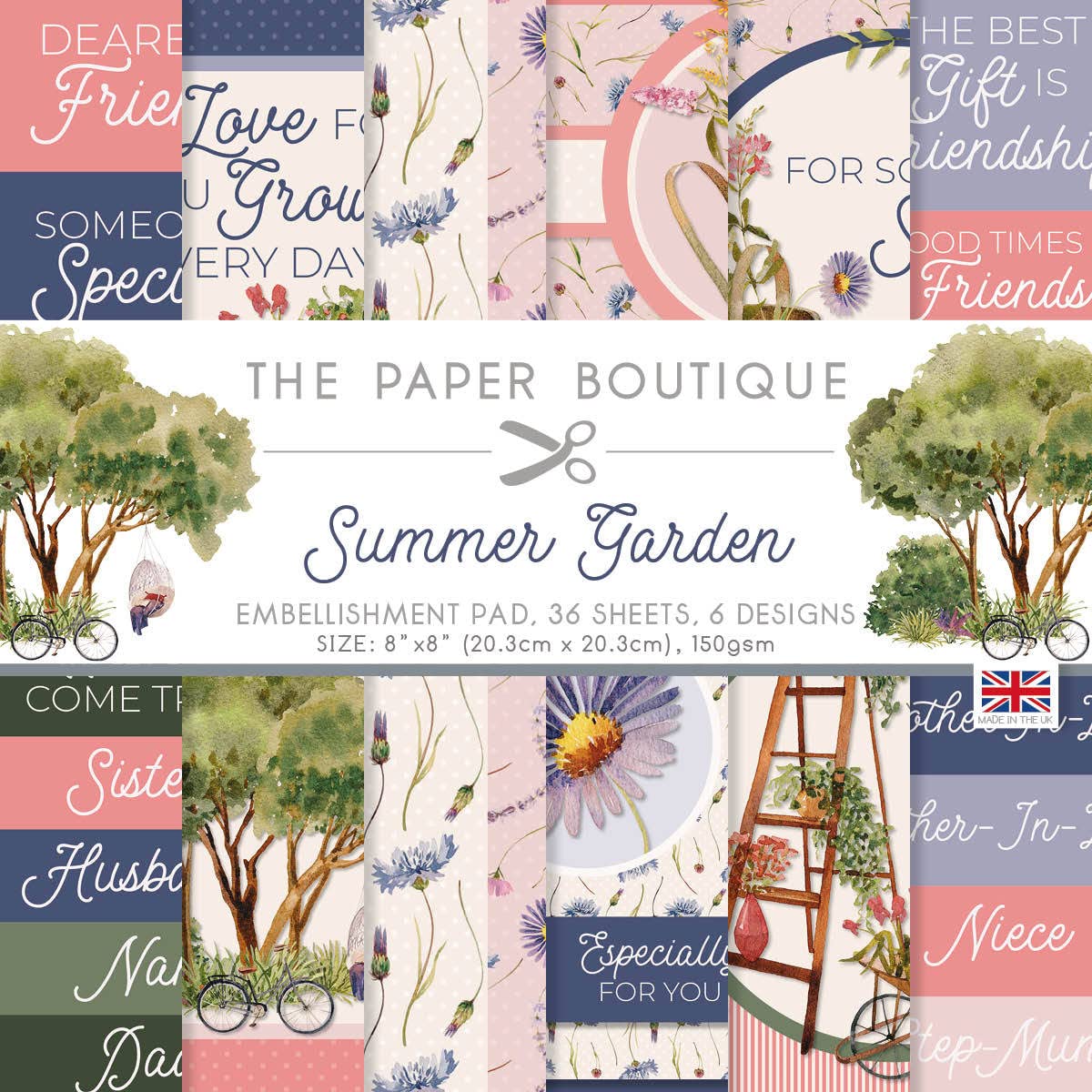 The Paper Boutique - Summer Garden - Embellishments Pad