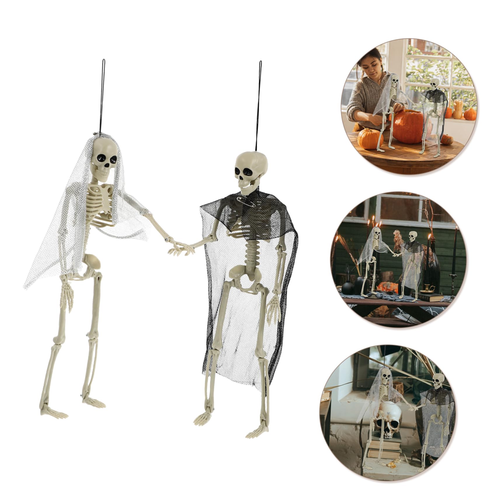 Mipcase 4pezzi Decorazioni Scheletro Halloween Per Matrimonio e Scheletri Per Festeggiamenti Spaventosi Accessori Per Halloween Inquietante e