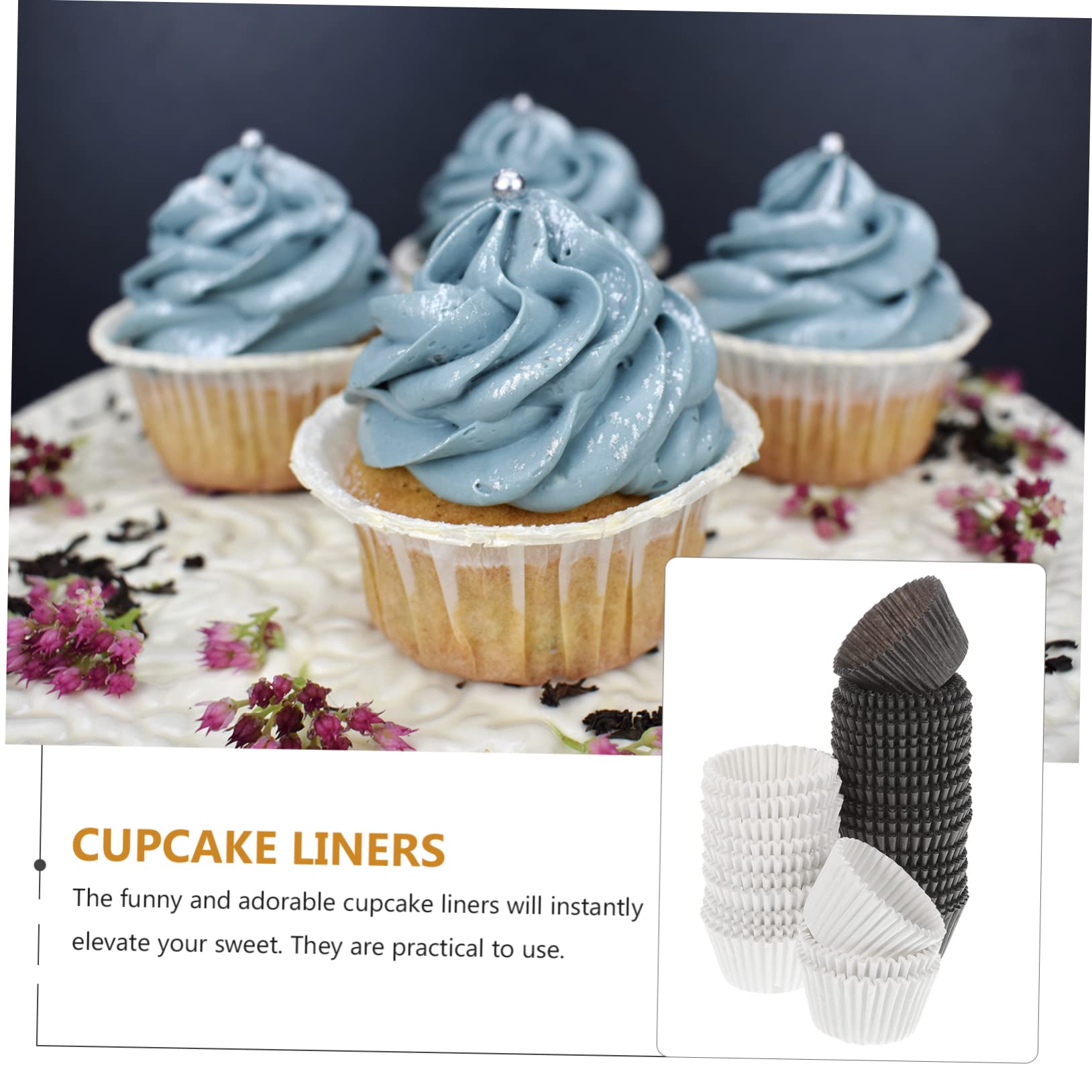 Ciieeo de Capacillos de Papel sin Olor y Resistentes 1000 Piezas Moldes de Papel a Prueba de Grasa para Cupcakes y Muffins Ideales para Bodas y Snacks