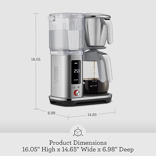 Miniatura 3 de Breville Máquina de café de goteo de lujo, acero inoxidable cepillado, jarra de vidrio