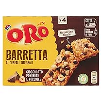 Oro Saiwa Barretta di Cereali Integrali, Cioccolato e Nocciola, 160g