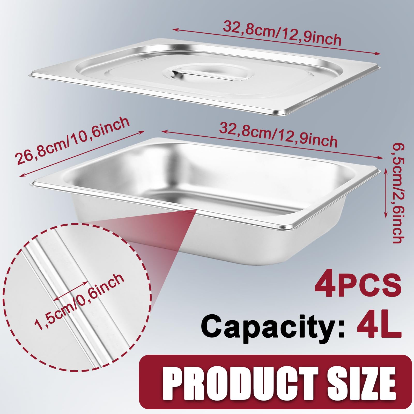 WOPPLXY Lot De 4 Plateau De Service, 31 X 21 Cm Plats Et | FindTheDeal