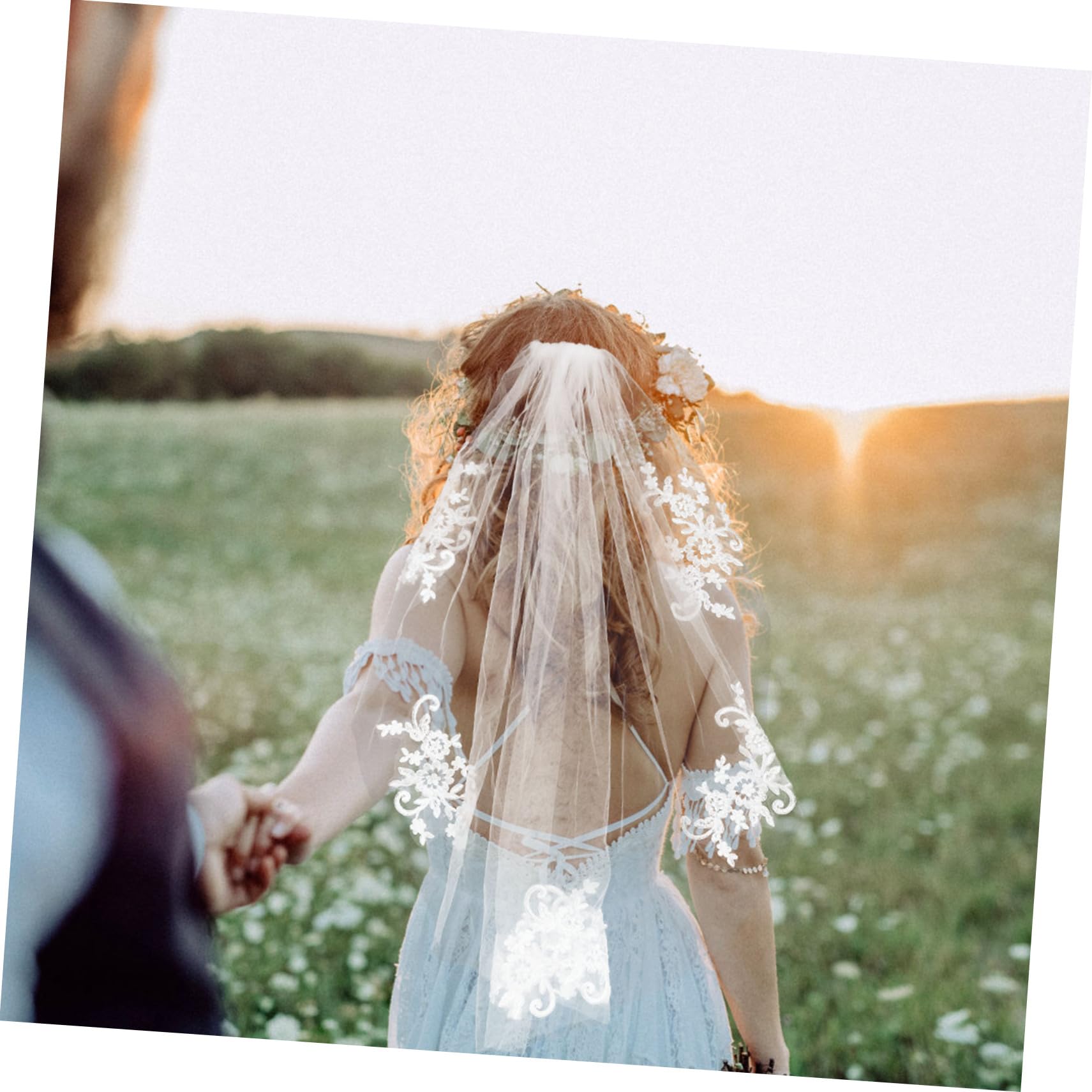 Holibanna 4pezzi Nuziale Da Sposa Singolo Con Fiori Elegante Accessorio Per Cerimonie e Fotografie Di Matrimonio Design Raffinato Per Sposi