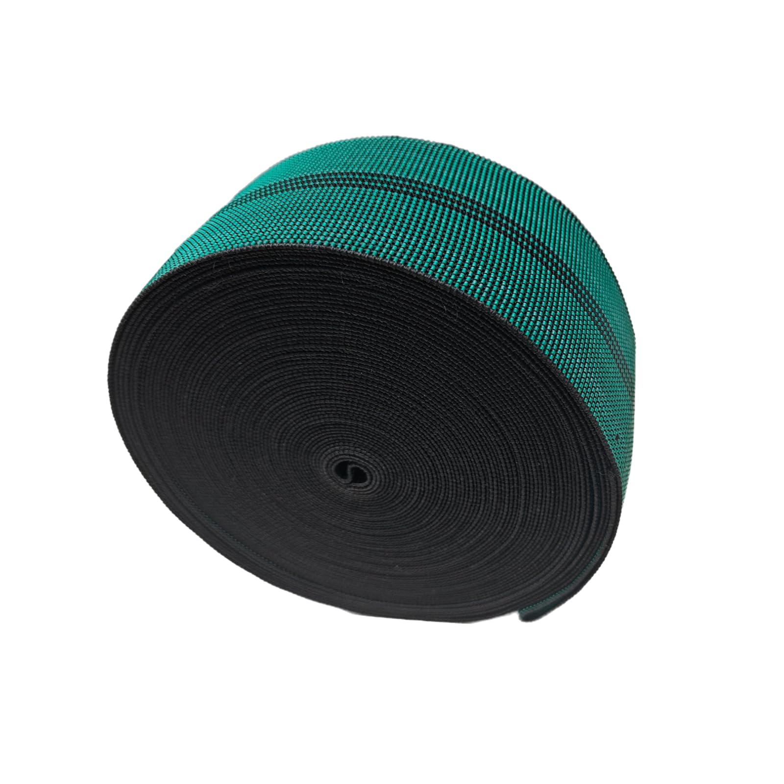 BLWAFY 98 Ft Heavy Duty Elastic Webbing,2.75" Wide,Dark Green and Black，Chair，Sofa，Upholstery DIY，,Couch Seat Belt Replacement (49Ft)
