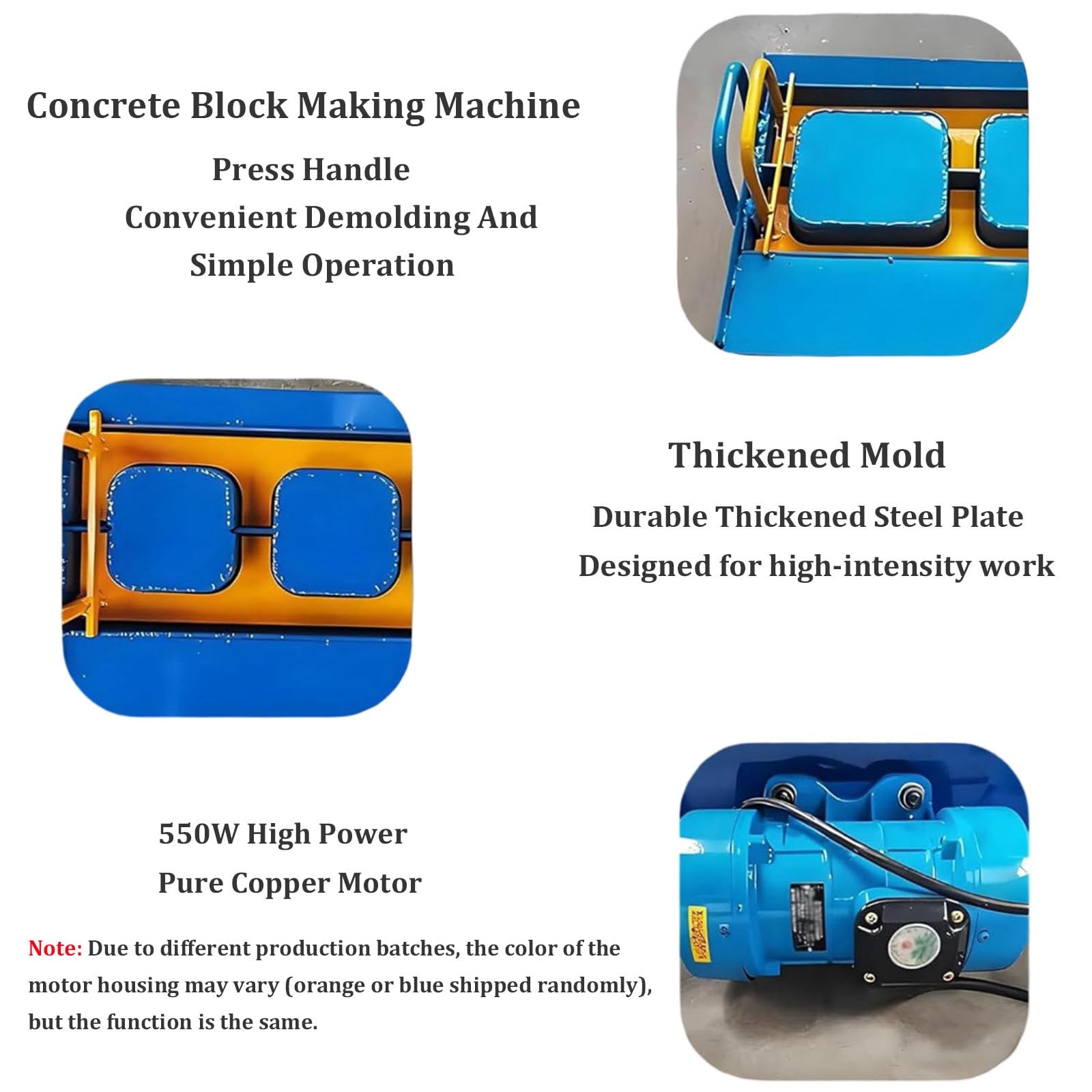 Machine à fabriquer des blocs de ciment, briqueterie électrique portable