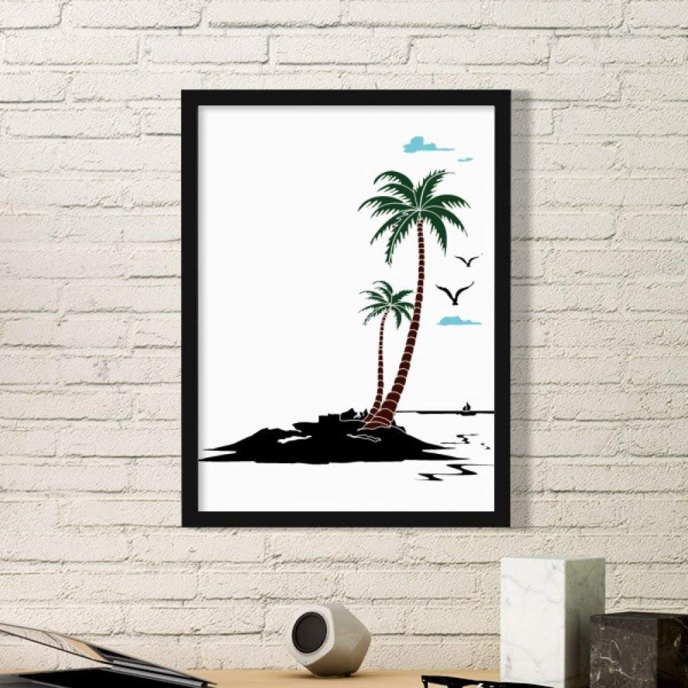 Peinture cadre photo en bois pour une ambiance de plage sereine dans votre salon
