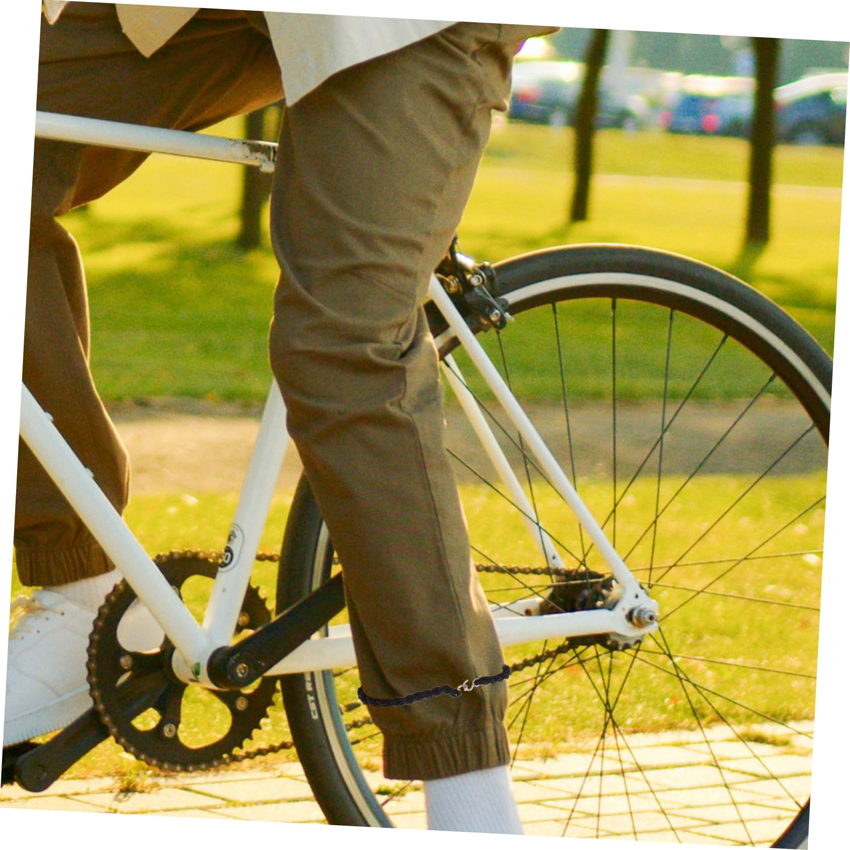 LIOOBO Elastische Leggings Bein Elastik Fesselriemen Befestigung Oberschenkel Stretch-knöchelriemen Elastische Knöchelriemen Hosenträger Nylon
