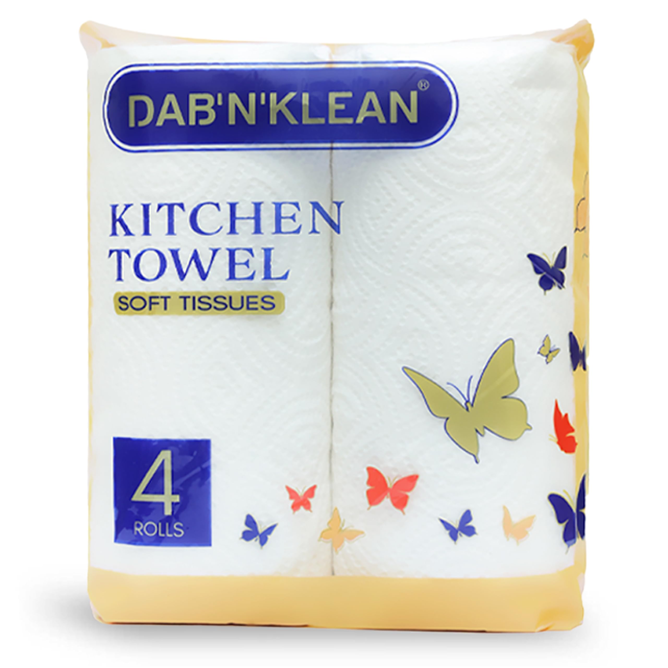 Dab N Klean - Kitchen Towel/Tissue Paper Roll - 240 Pulls - (60 Sheets x Pack of 4) - 2Ply - Soft Multi Purpose Tissues - Home Hygiene (B0DGTYHL91) Amazon Price History, Amazon Price Tracker
