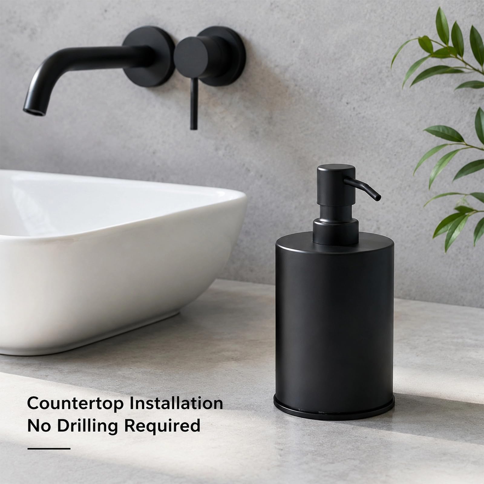 Dispensador de jabón,dispensador de jabón de acero inoxidable 304 de 400 ml | Dispenser di sapone da appoggio ricaricabile e antiruggine per bagno, cucina, casa e hotel