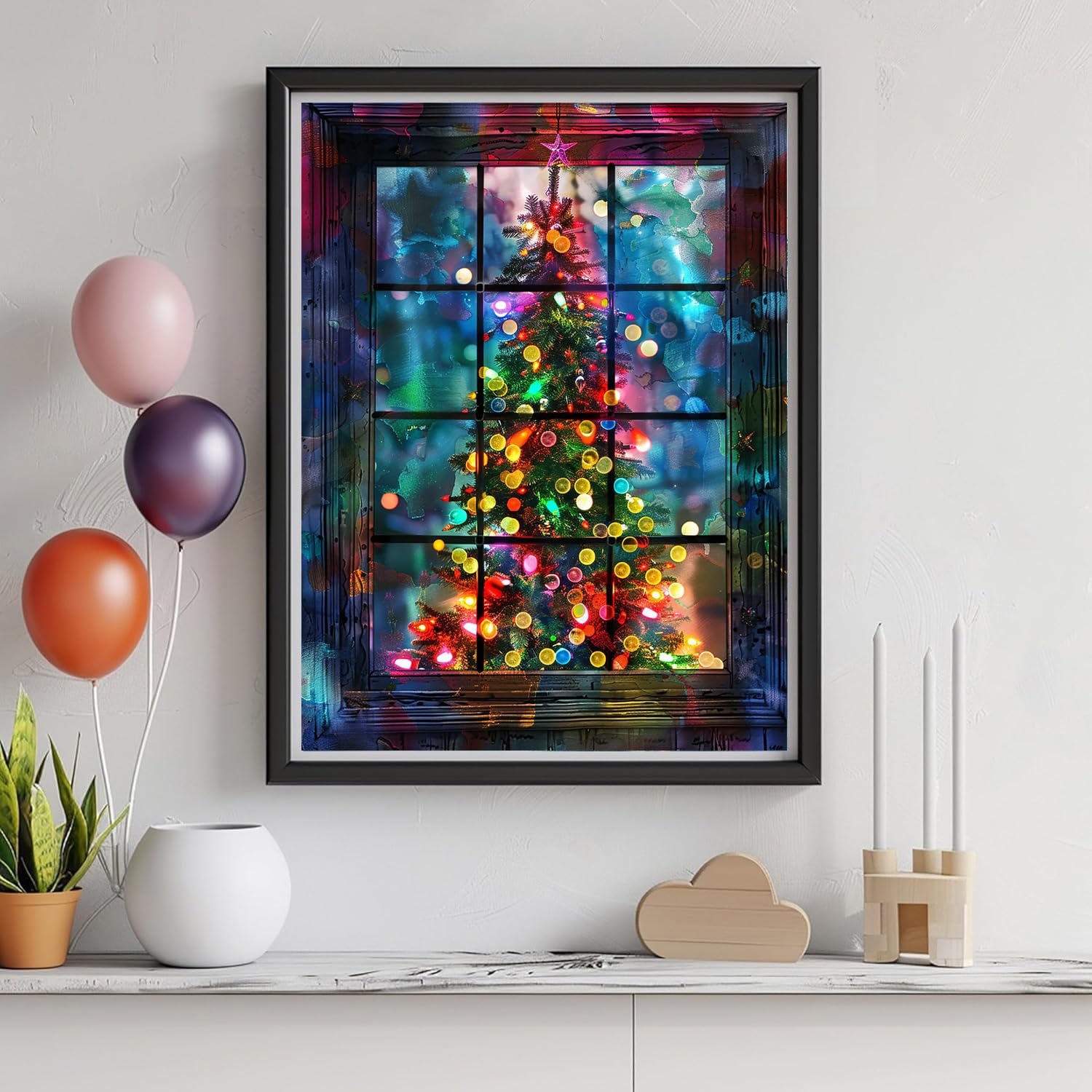 5D Diamond Art Kits for Adults - DIY Christmas Diamond Painting Kits, Full Round Drill - Crystal Embroidery Cross Stitch Craft for Wall Decor Christmas Gifts - 12x16 Inch A400