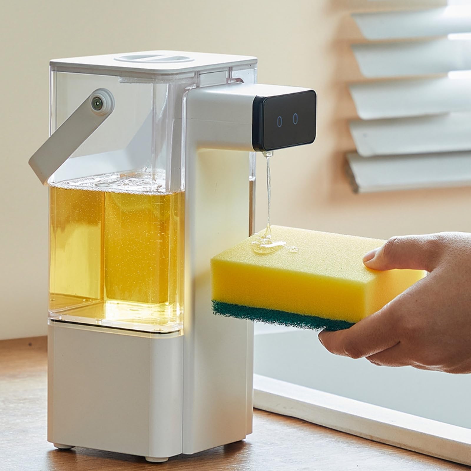Dispenser Sapone Automatico Erogatore Sapone Dosatore Liquido Dispenser Igienizzante con Serbatoio 800 Ml E Due Livelli di Uscita Ricarica Usb, Nero
