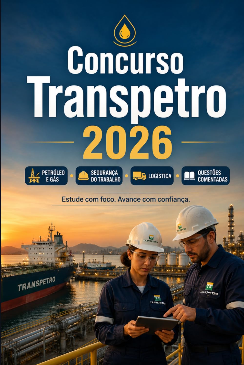 Concurso Transpetro 2026: Preparação Transpetro: conhecimentos técnicos, português, matemática, segurança do trabalho, logística, petróleo e gás e questões comentadas