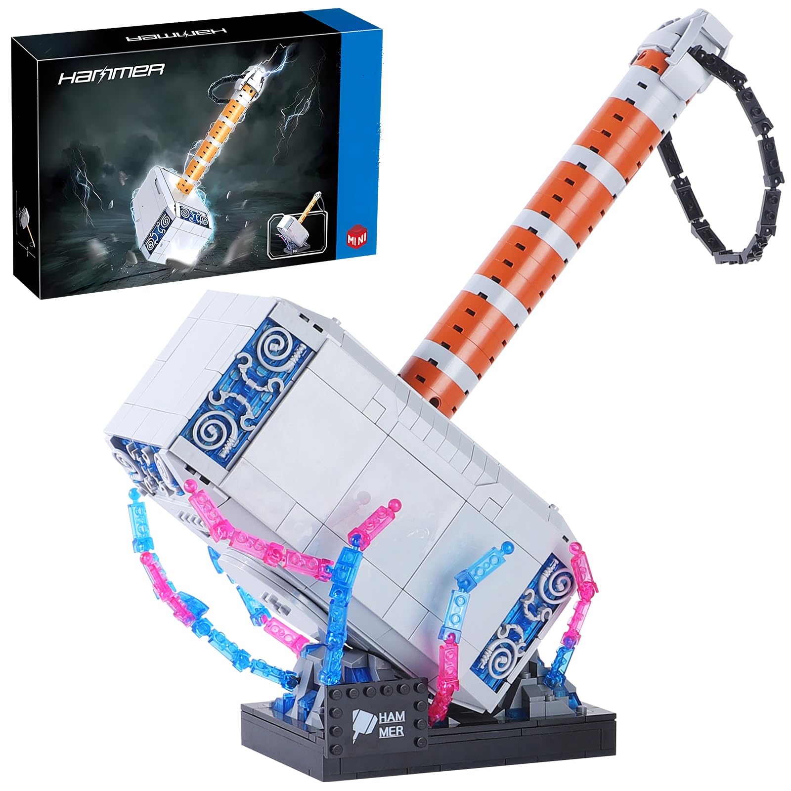 Boyorc Thor Battle Hammer Building Blocks Toys,975PCS Creative Super Hero Building Set, Gift for Boys, Girls kids and Adults