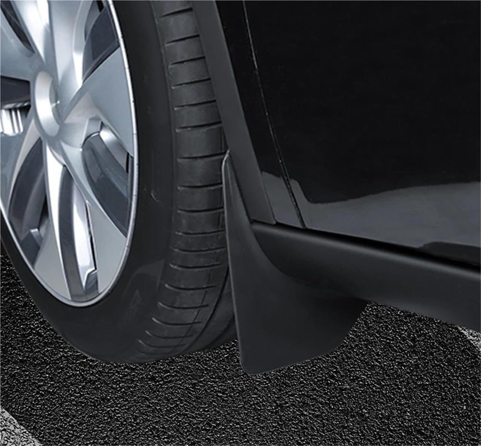 Auto Schlammklappen Für Modell 3 Für Highland 2017–2024 Flexible Schmutzfänger Kein Bohren Spritzschutz Kotflügel(B)