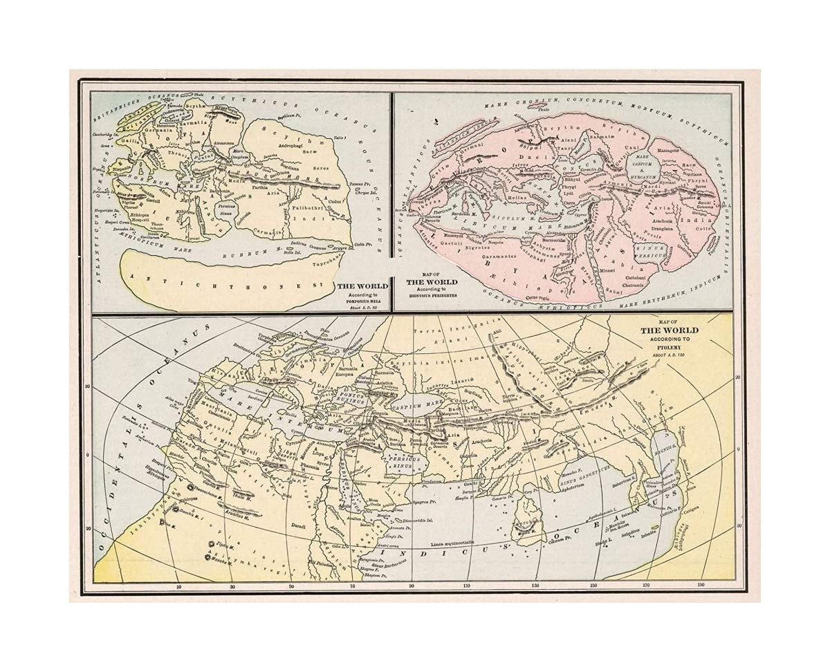 Amazon.co.jp: 1901年地図:世界アトラス プトレミー