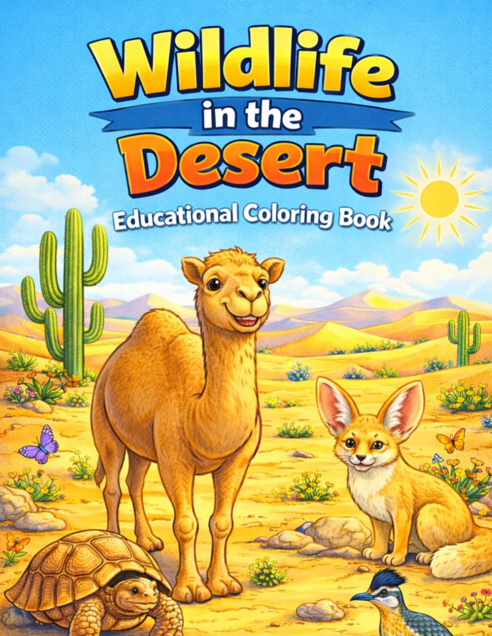 Wildlife in the Desert-Educational Coloring Book: Fun Desert Animal Coloring Pages with Fascinating Facts – Learn About Amazing Wildlife While Coloring – For Kids Ages 6-12