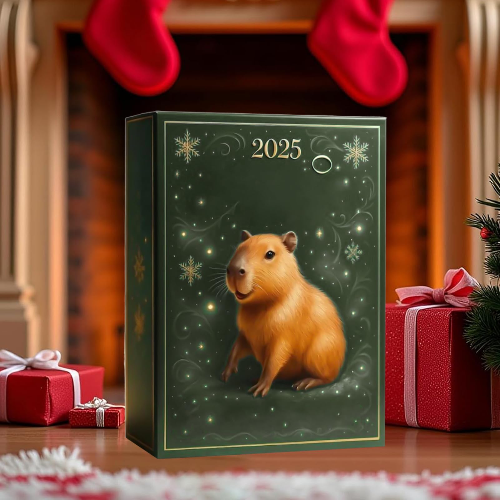 Capybara Calendrier De L'avent De Noël Boîte-cadeau 2025 Modèles De Figurines D'anime Pour Filles Enfants Bijoux à Bricoler Soi-même épingle à Cheveux Jouets Calendrier De Compte à Rebours