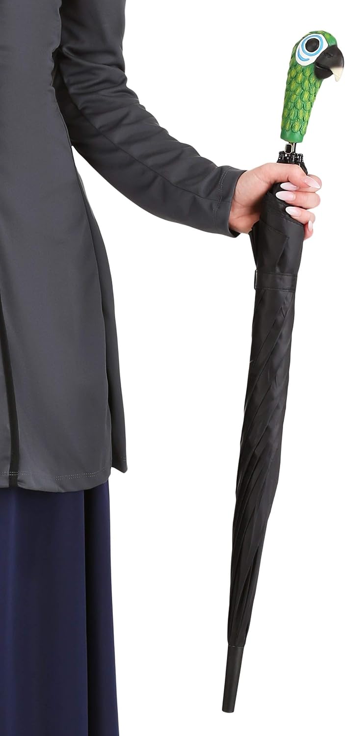 Nanny Parrot Umbrella Costume Accessory for Adults – Exclusive Movie Theme with Parrot Head Handle - Image 5