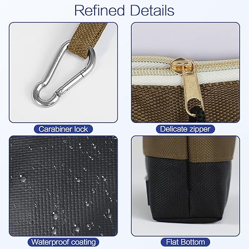 Miniatura 3 de LeMotech Bolsas de herramientas con cremallera, bolsas de herramientas pequeñas resistentes al agua, bolsa de utilidad Oxford 1680D para