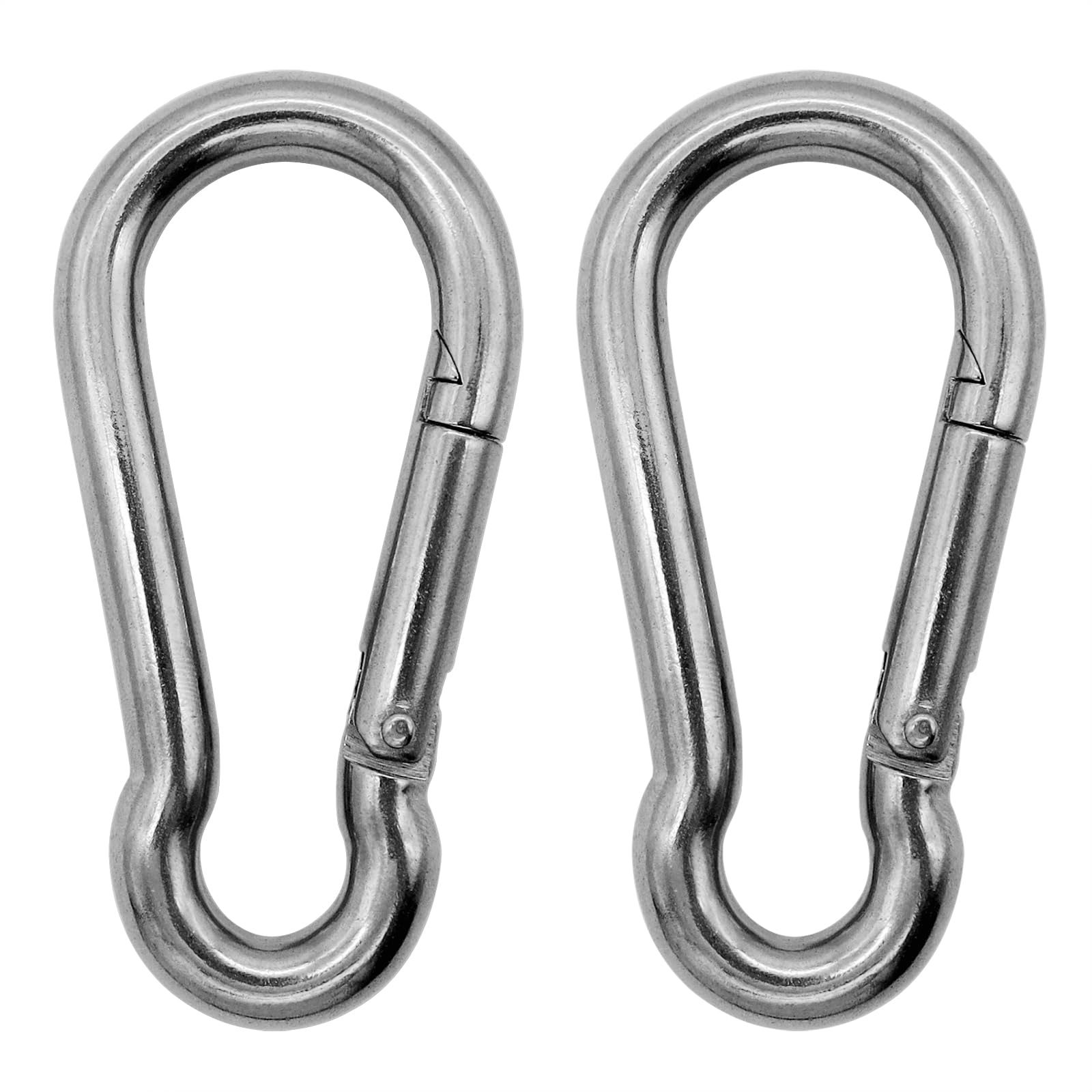 Outmate Marine Grade 316 Stainless Steel Carabiners Heavy Duty, Durable & Rust-Free Clips for Gym, Swing, Dog Leashes, Hammocks, Keychains, and More