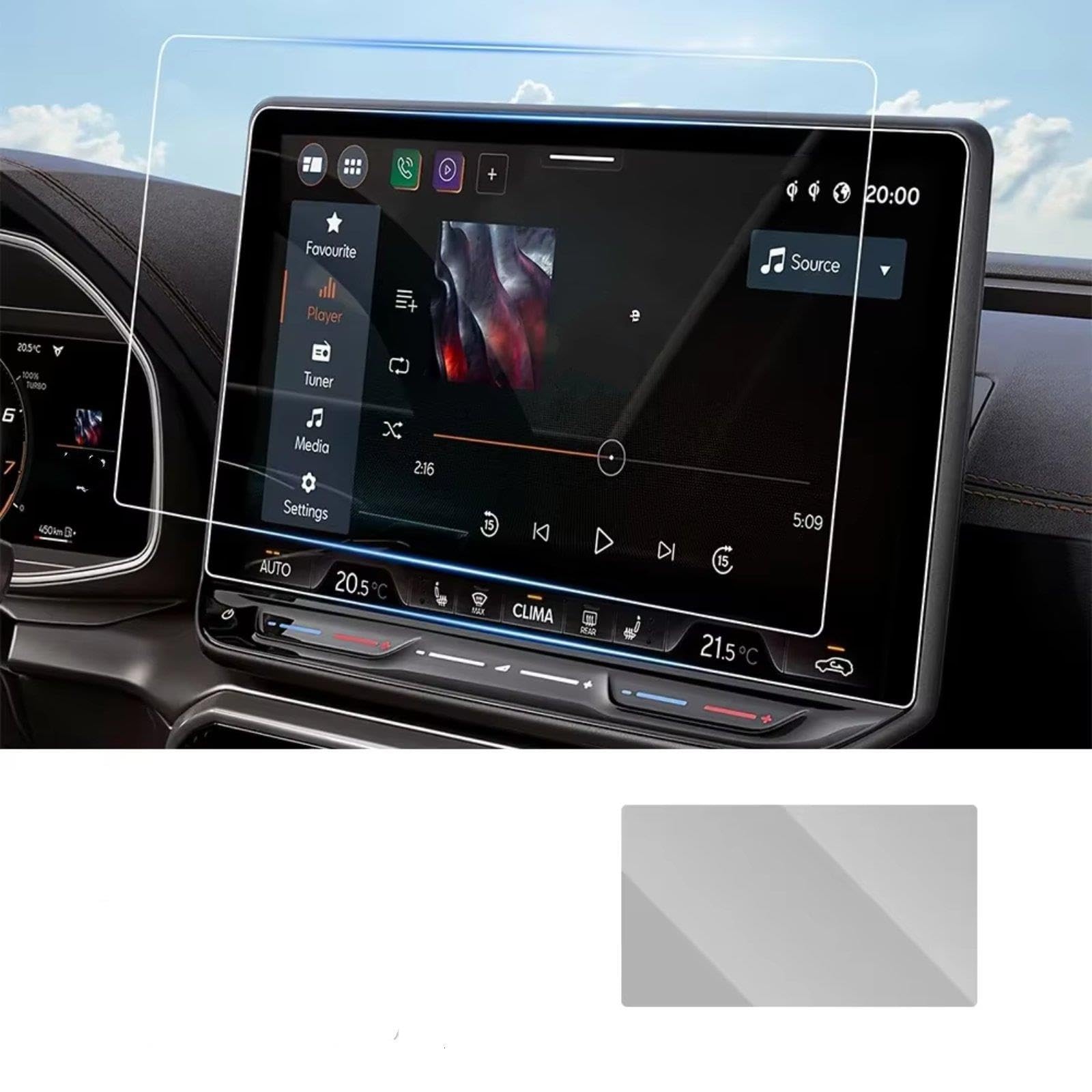 Auto-Navigationsbildschirmfolie für VW, für Golf 8,5, für Tiguan 3