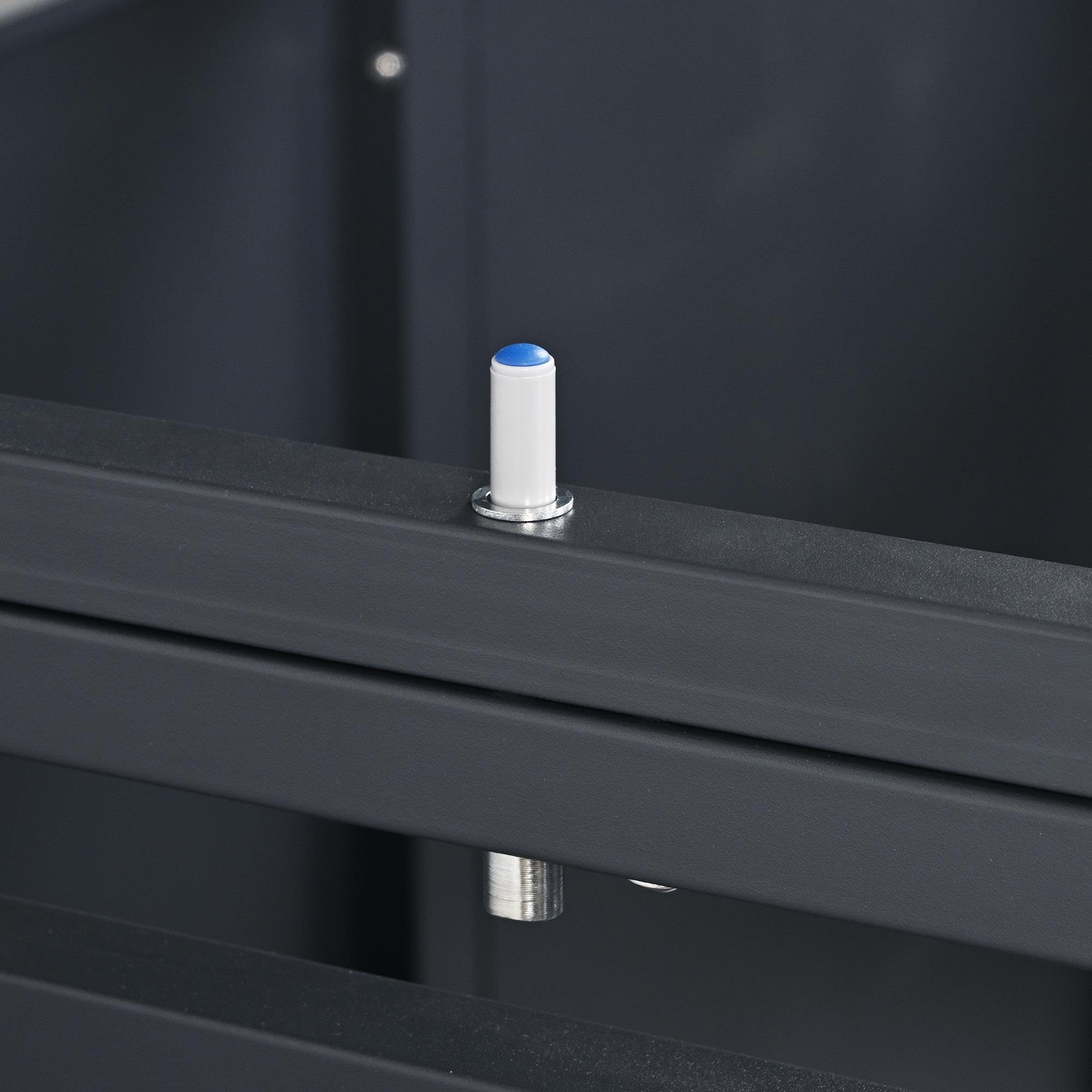 ESTEXO Mülltonnenbox Mülltonnenverkleidung mit Deckel Aufbewahrungsbox Müllbox Anthrazit mit Holzdekor (2 Türen)