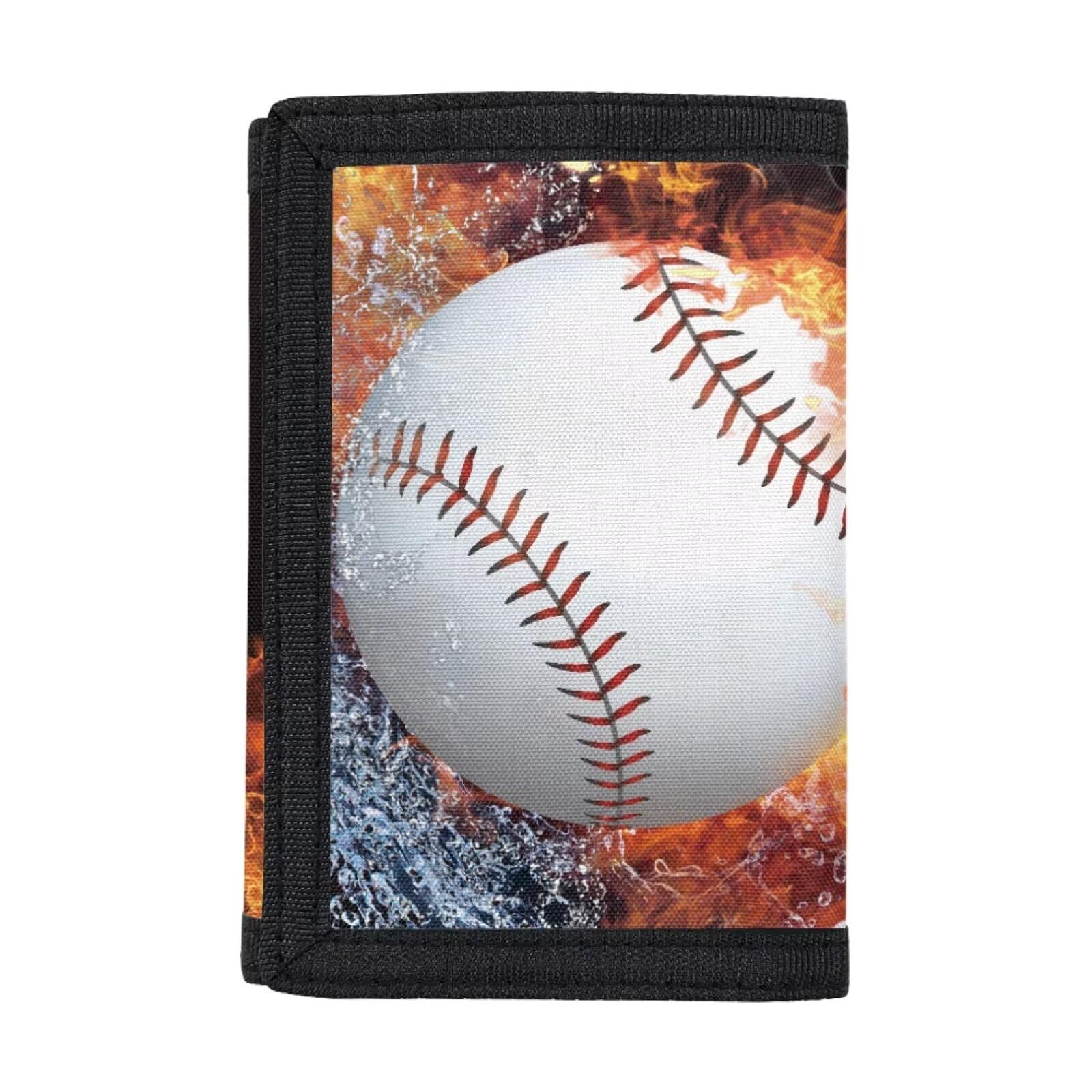Coldinair Baseball Boys Wallets for Kids 9-12 Small Trifold Wallet for Boy Teens Travel Accessories for School Coin Case