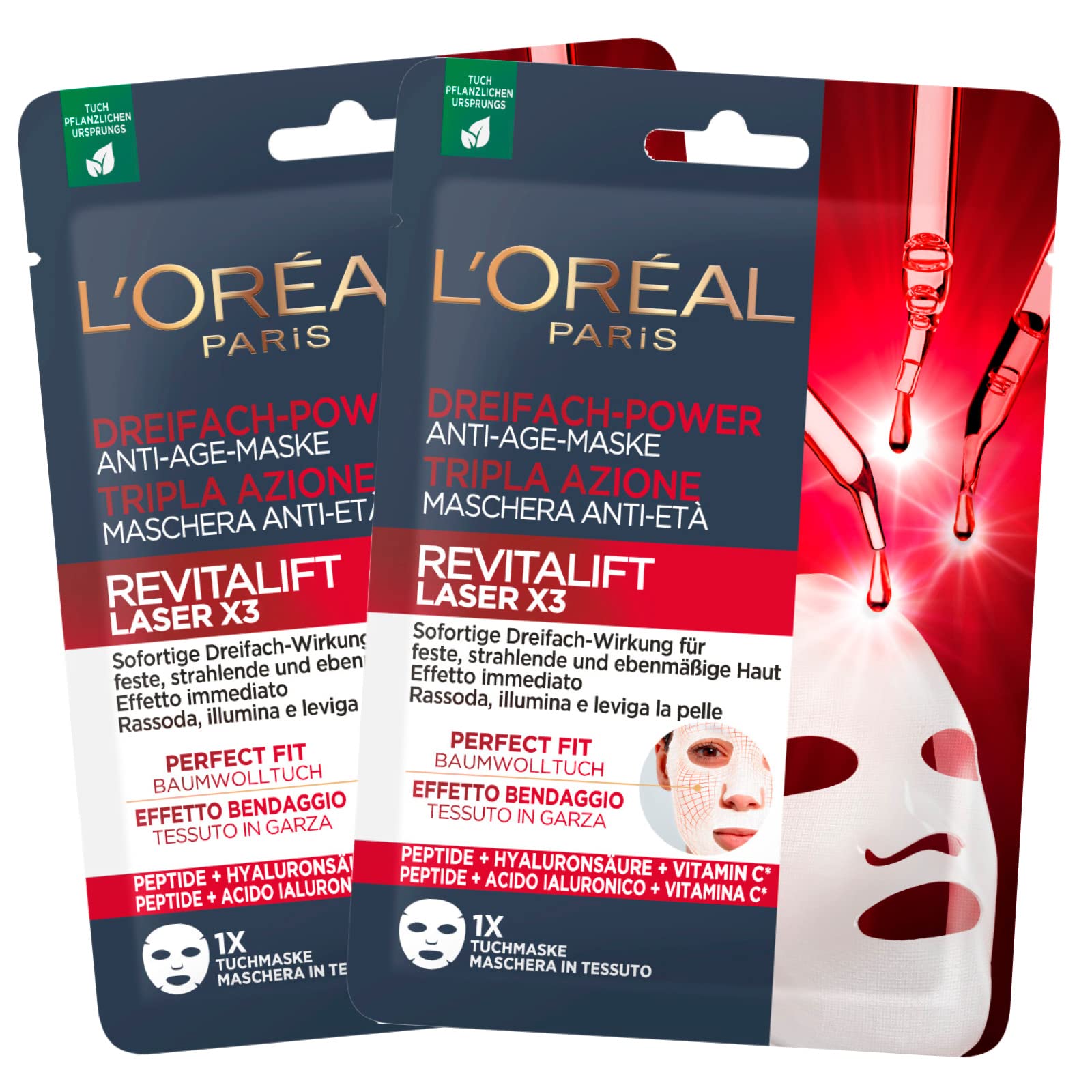 L'Oréal Paris Revitalift Filler - Kit de sérum antiarrugas rellenador e hidratante 30 ml, tratamiento antiedad reafirmante de 50 ml y tratamiento facial noche rellenador con ácido hialurónico de 50 ml — view 16