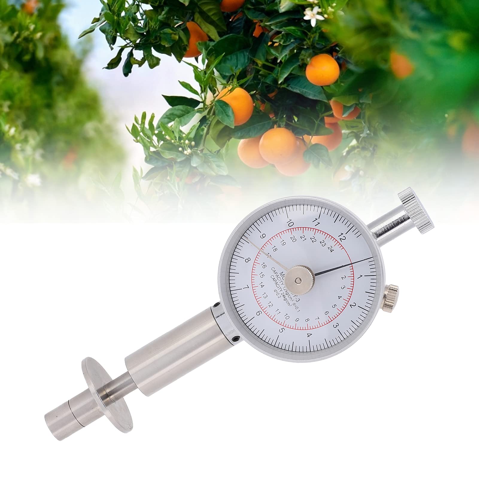 Probador de Dureza de la Fruta GY 3, Penetrómetro de Esclerómetro Dual de Puntero con Sonda Desmontable, para la Medición de la Madurez de la Fruta