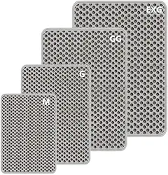 Genérico Tapete Coletor de Areia Higiênico para Gatos Limpa Patas (100x68cm, Cinza, 1 Unidade)