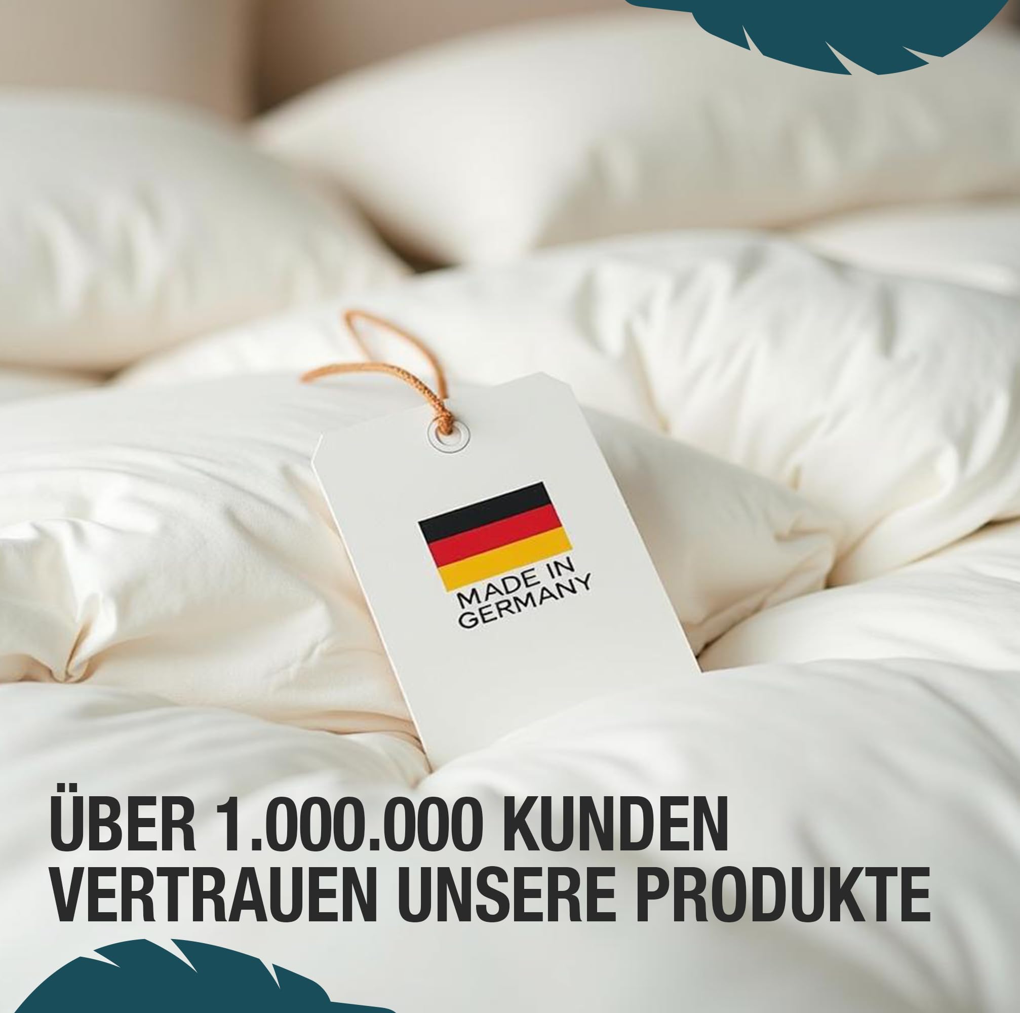 KNERST® 4 Jahreszeiten Bettdecke 135x200 - Federbettdecke - Bettdecken Set mit Sommerdecke & Übergangsdecke - Winterdecke 135x200 - mit 90% Federn & 10% Daunen