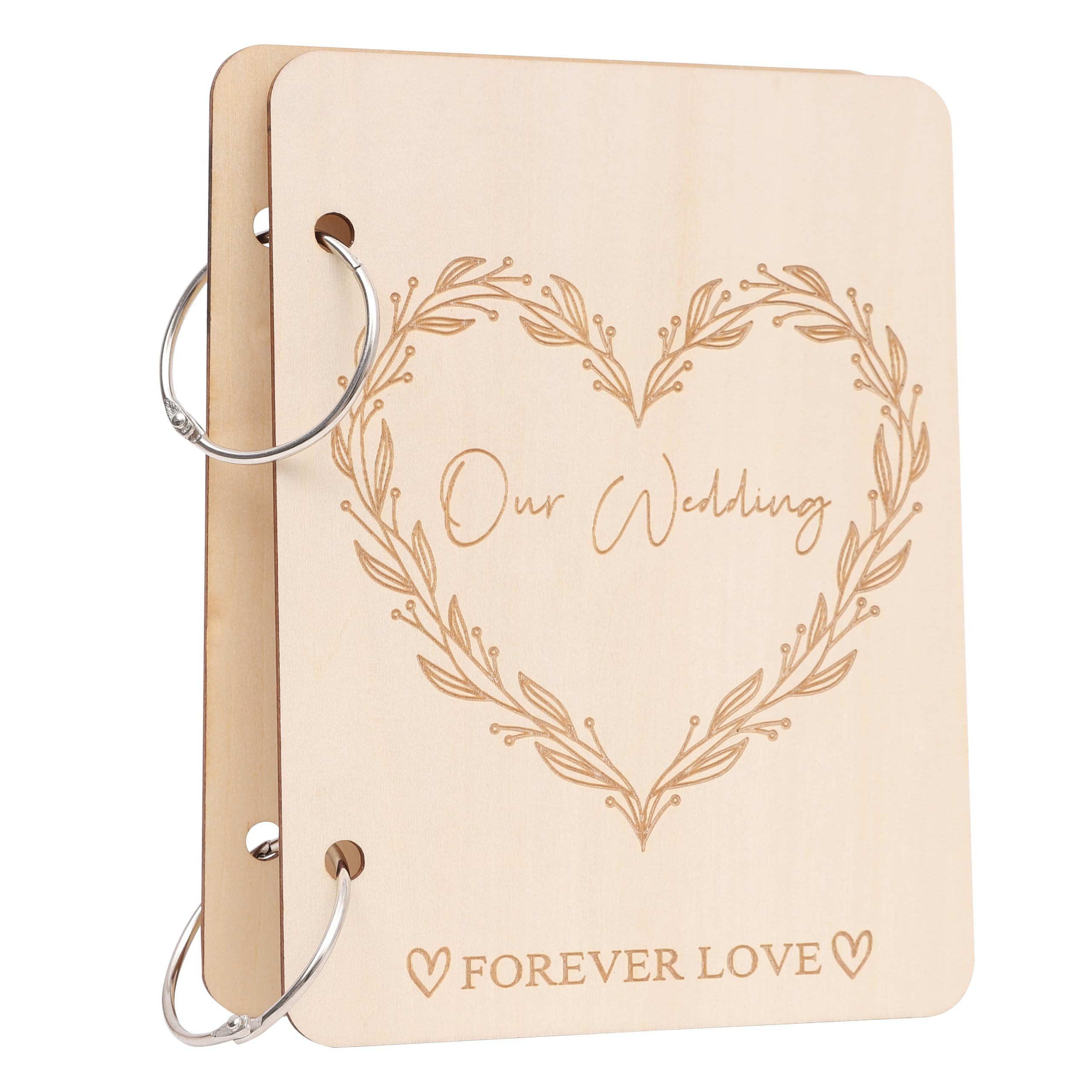 YOUAME Wood Wedding Card Keeper - Greeting Card Organizer, Shot Photo Frame, Wedding Favor