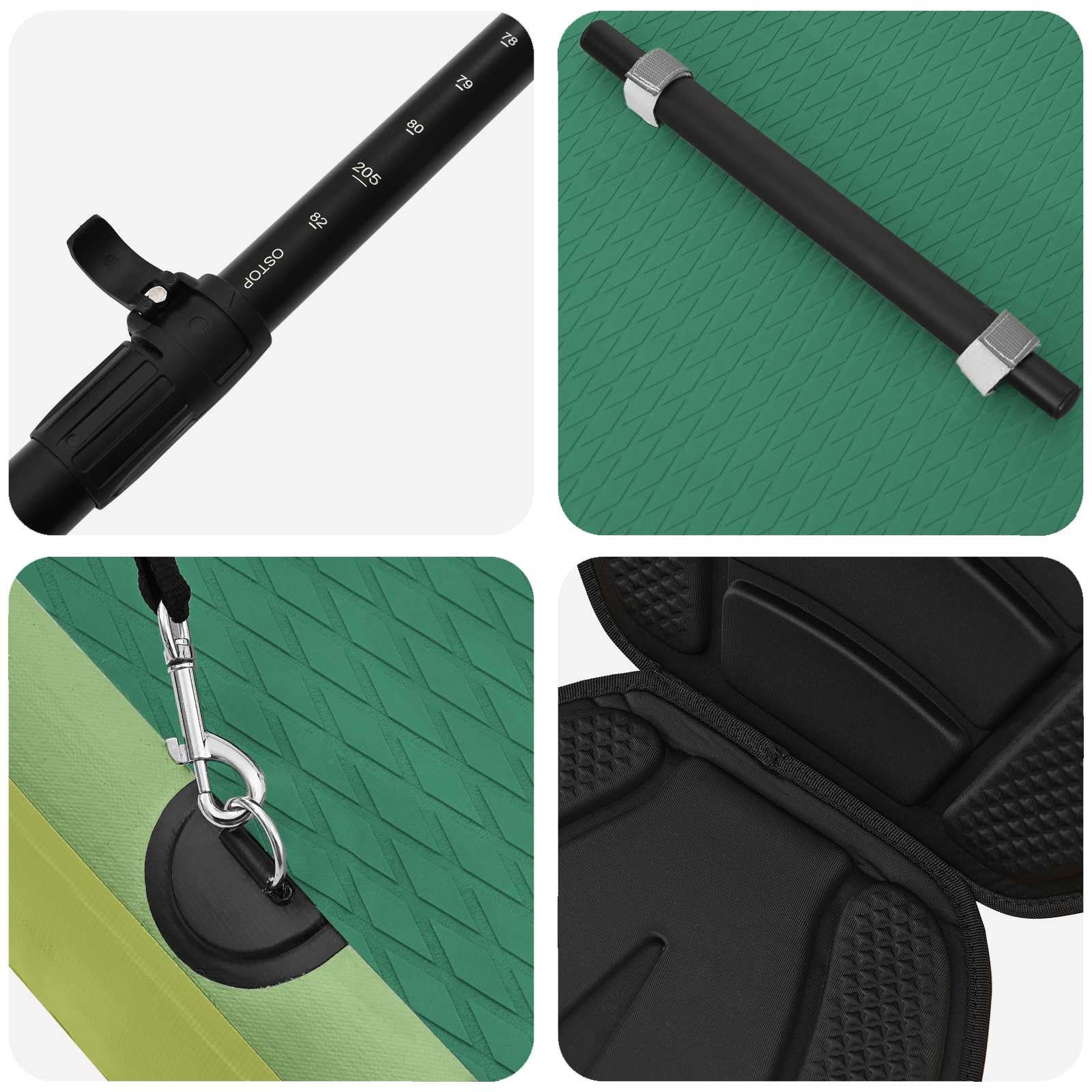 Tavola SUP gonfiabile 2 in 1 con sedile, per sport acquatici, surf, kayak, yoga, outdoor, adulti, bambini, tuttofare, touring, spiaggia, estate, durevole, leggera