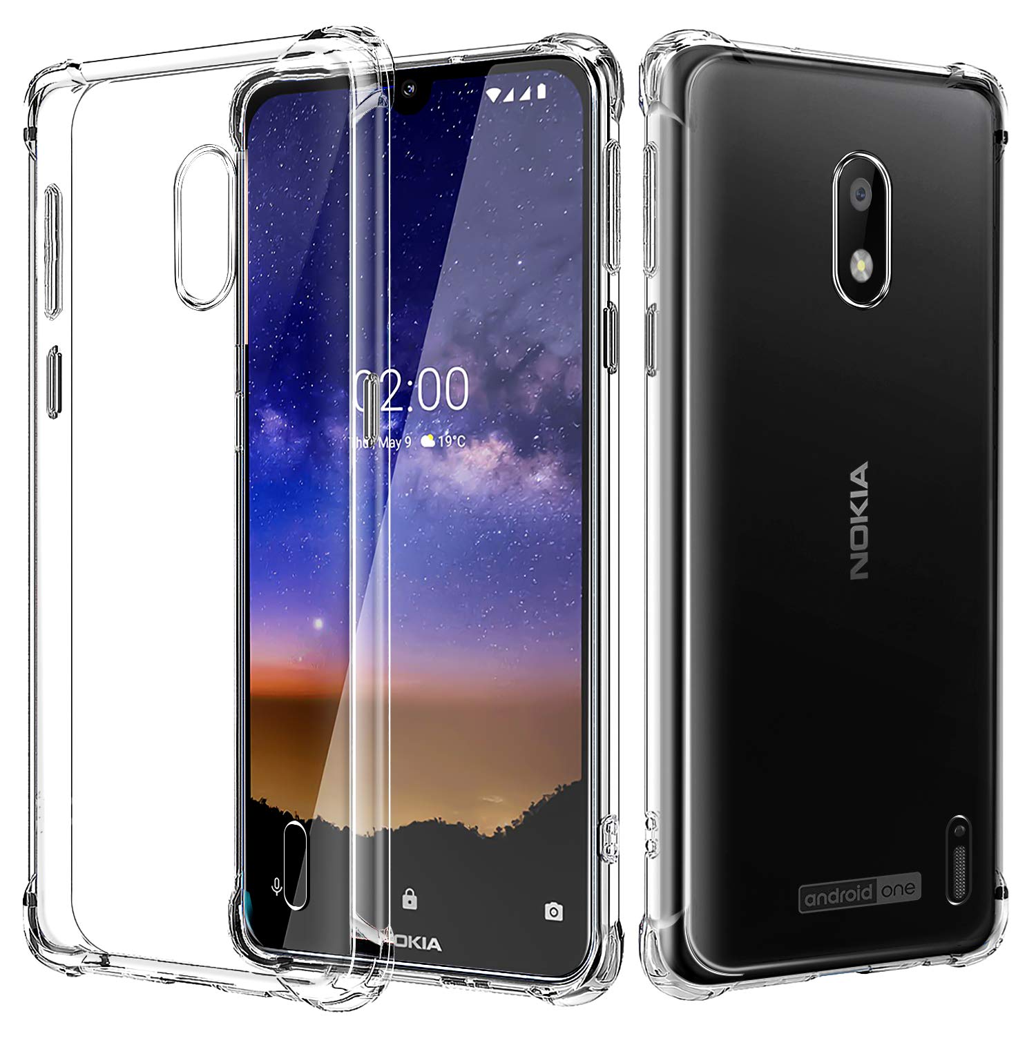ZHENXINNokia 2.2 Clear Case, Soft TPU Cover with Shock Absorption Bumper Corners Protective Case for Nokia 2.2 (Clear)