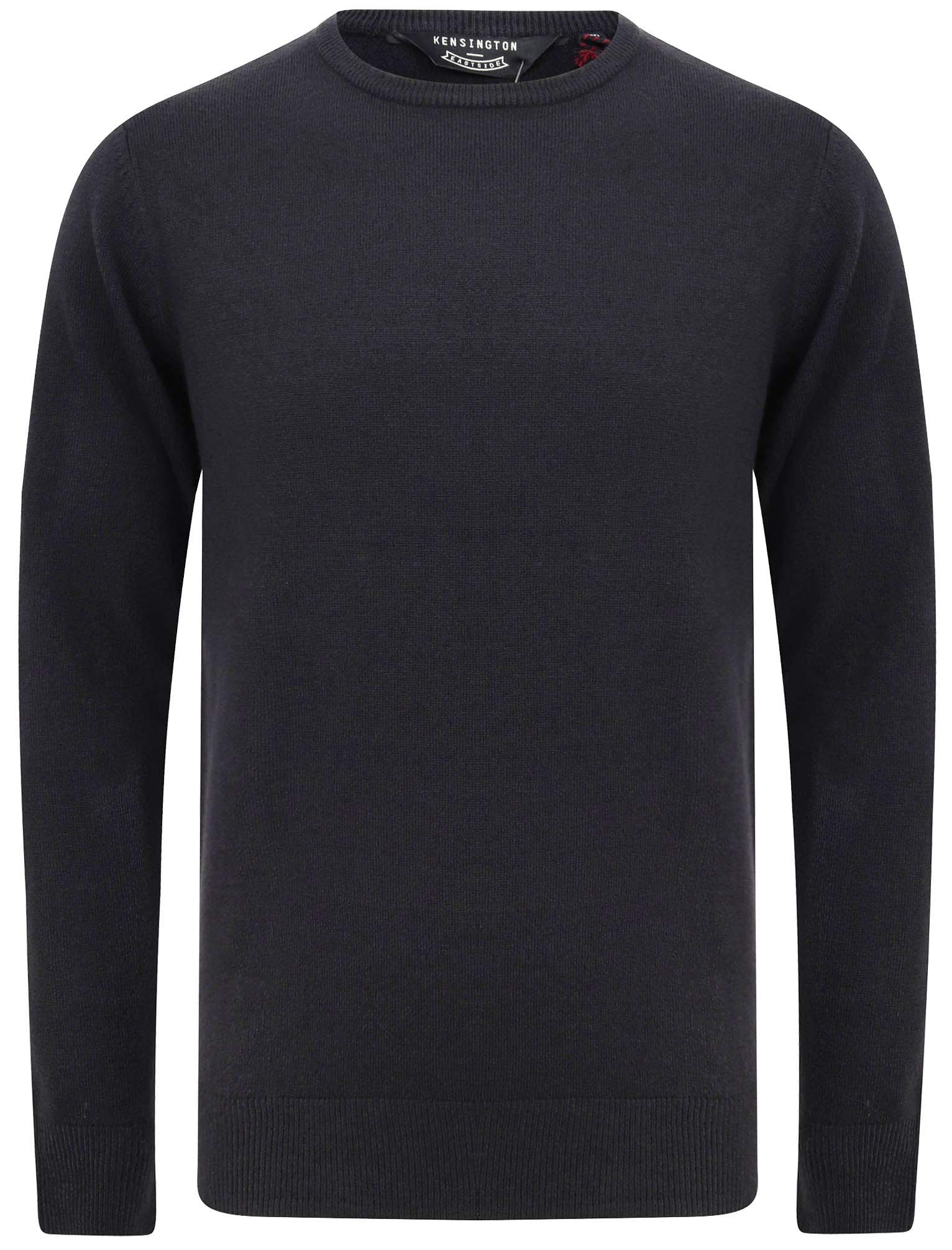 Kensington Eastside Men's Badger - Dark Navy Badger Crew Neck Knitted Jumper - Dark Navy - Xl