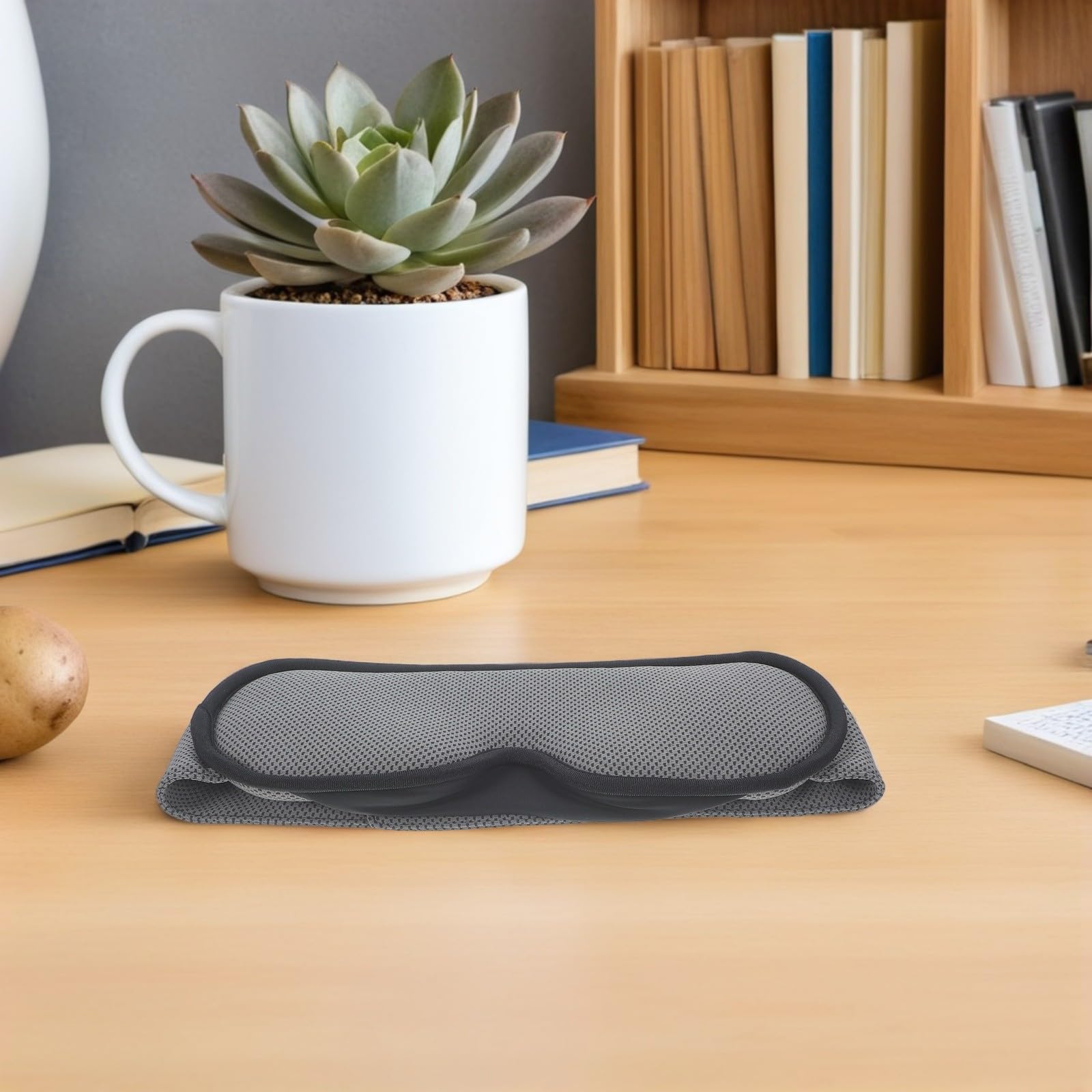 Vaguelly Antifaz para Dormir Ajustable con Viscoelástica 3d y Poliéster Transpirable para Viajes y Uso en, Cómodo para Hombres y Mujeres