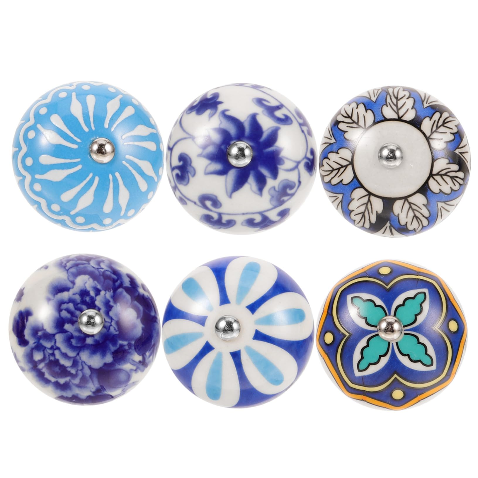 EXCEART 5 Set Manico in Ceramica Cucina Cassetto Pomelli Per Cassetti in Porcellana Chiave Maniglia Pomelli Dei Cassetti Del Comò Pomelli Per Mobili Per Comò Pomello 6 Pezzi*5