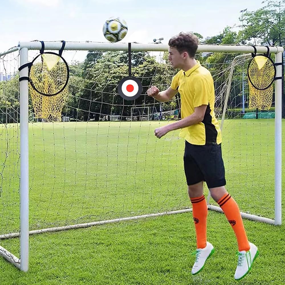 Filet de Cible de Football, Lot de 2 Filet de But de Football avec Cible Suspendue, Top Bins Filets Cible But Footballs pour Adultes et Enfants améliorer la précision du tir